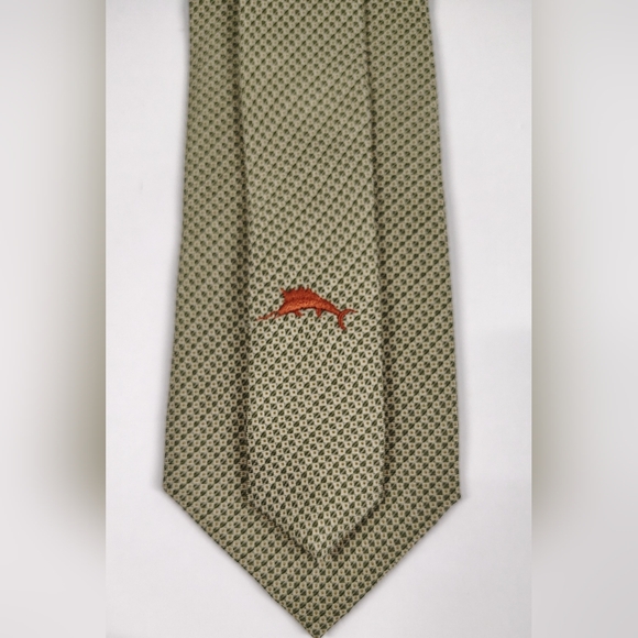 Tommy Bahama Other - Tommy Bahama Men's Silk Tie Gold Green Geo-print & Marlin